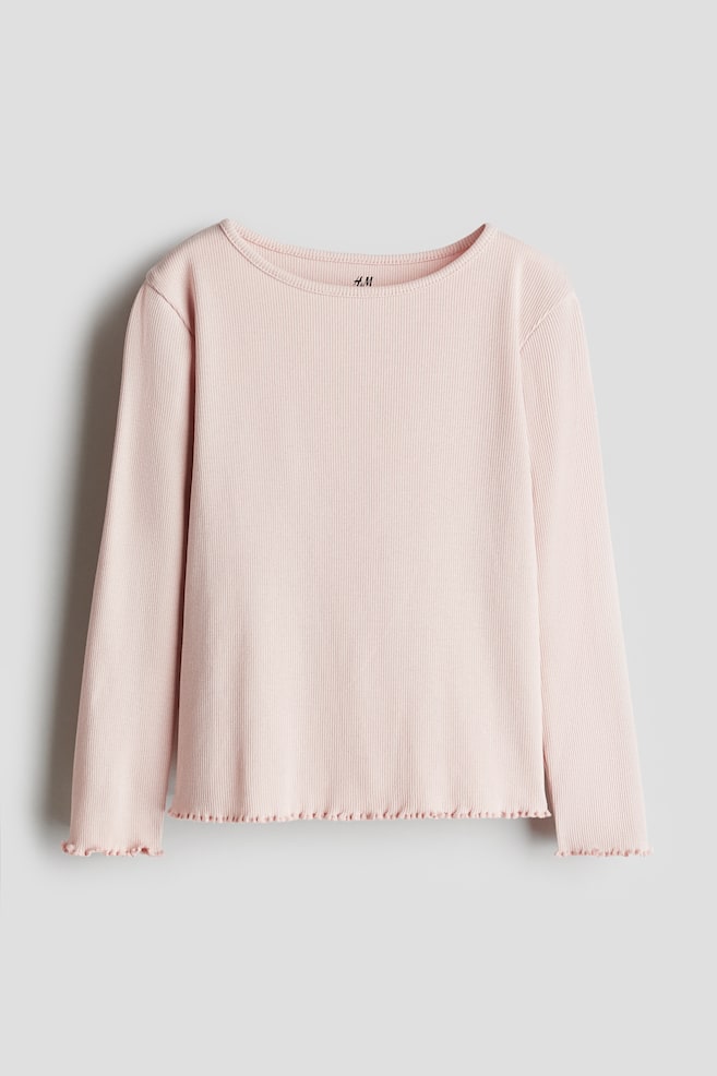 

Рубашка из джерси с длинными рукавами H&M, розовый