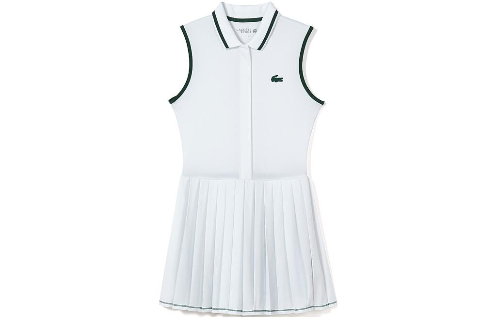 

Платье без рукавов женское белое Lacoste