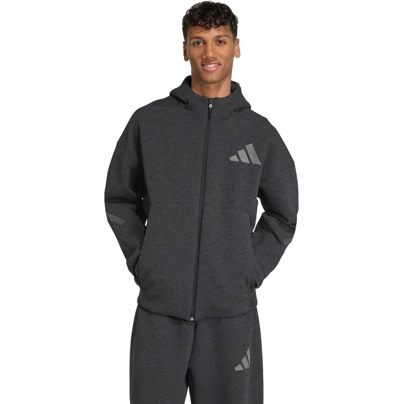 Hooded sweatshirt zne high quality Adidas, цвет blckme — фото 2