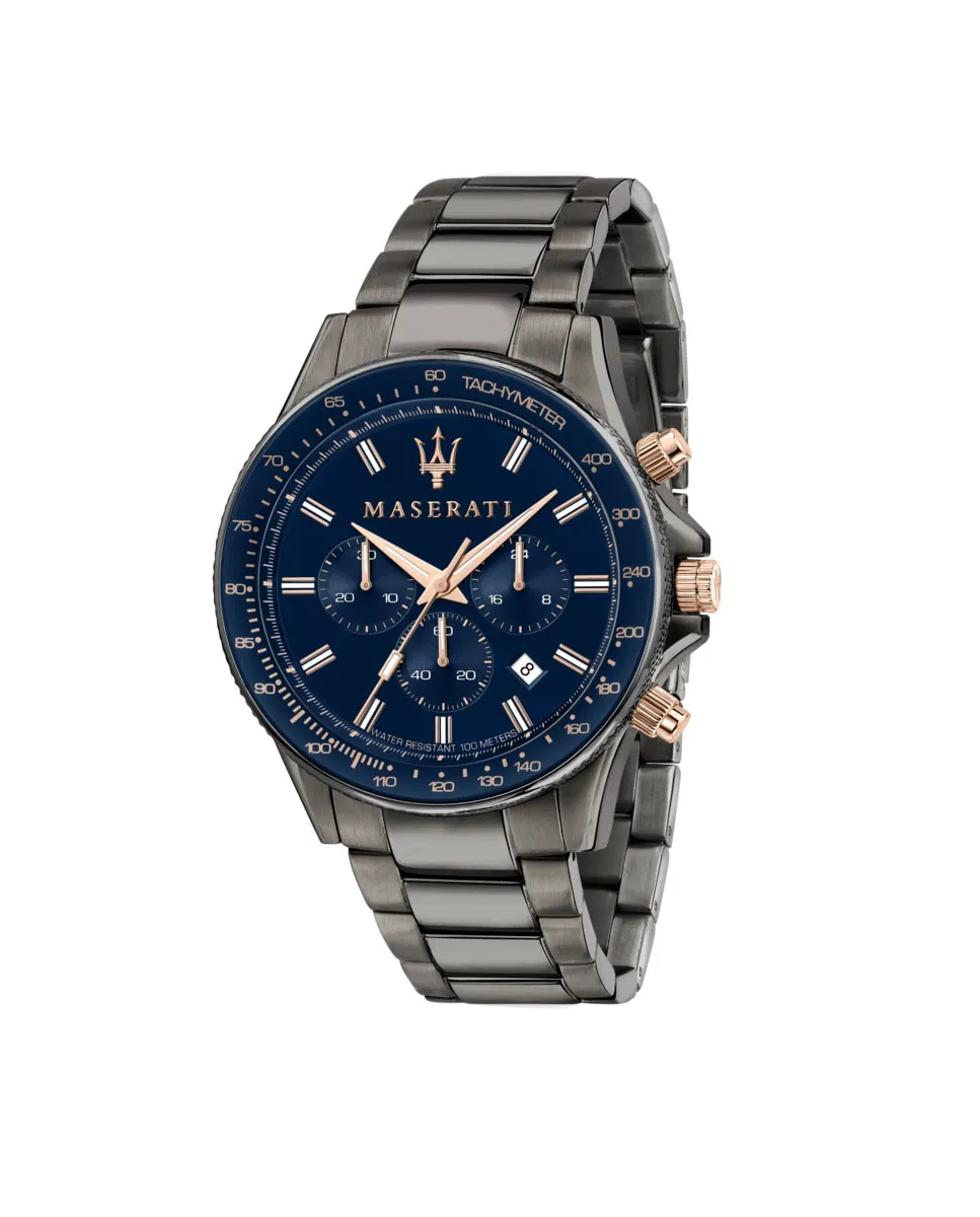 

Мужские часы Sfida R8873640001 из стали с серым ремешком Maserati, серый