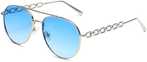 

2027 Розовые солнцезащитные очки с цепочкой для женщин. Стильные солнцезащитные очки с круглой золотой верхней перекладиной, металлическая оправа, защита от УФ-излучения UV400 MTZJH, C7