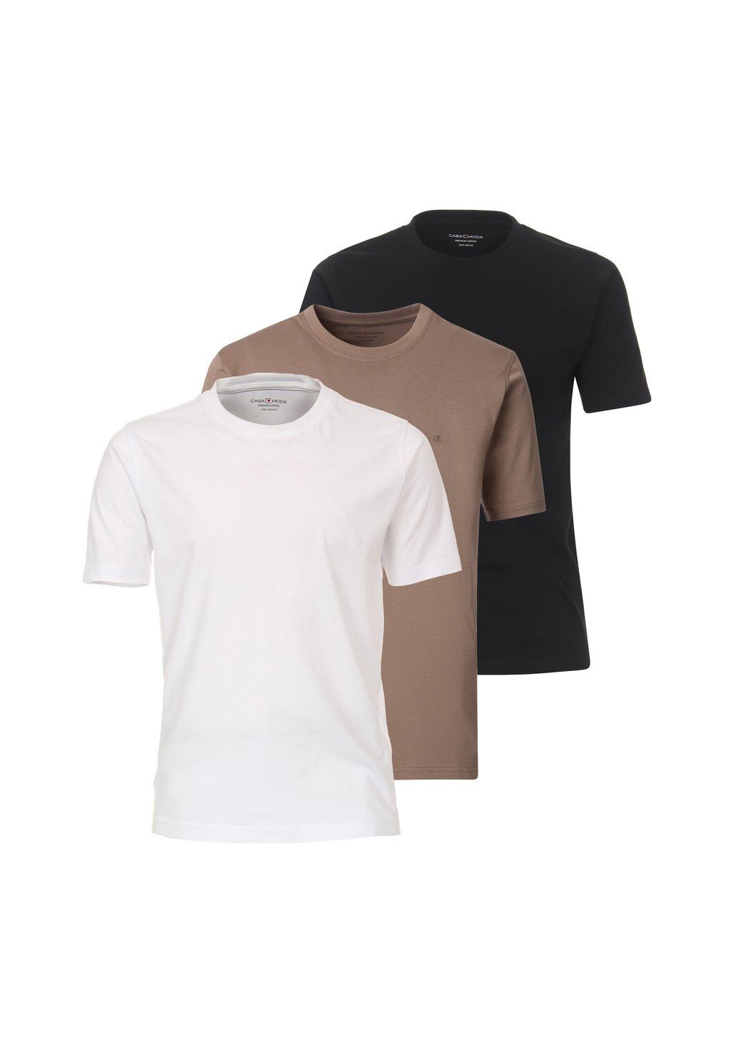 

Базовая футболка 3ER PACK CASAMODA, цвет Weiß Beige Schwarz