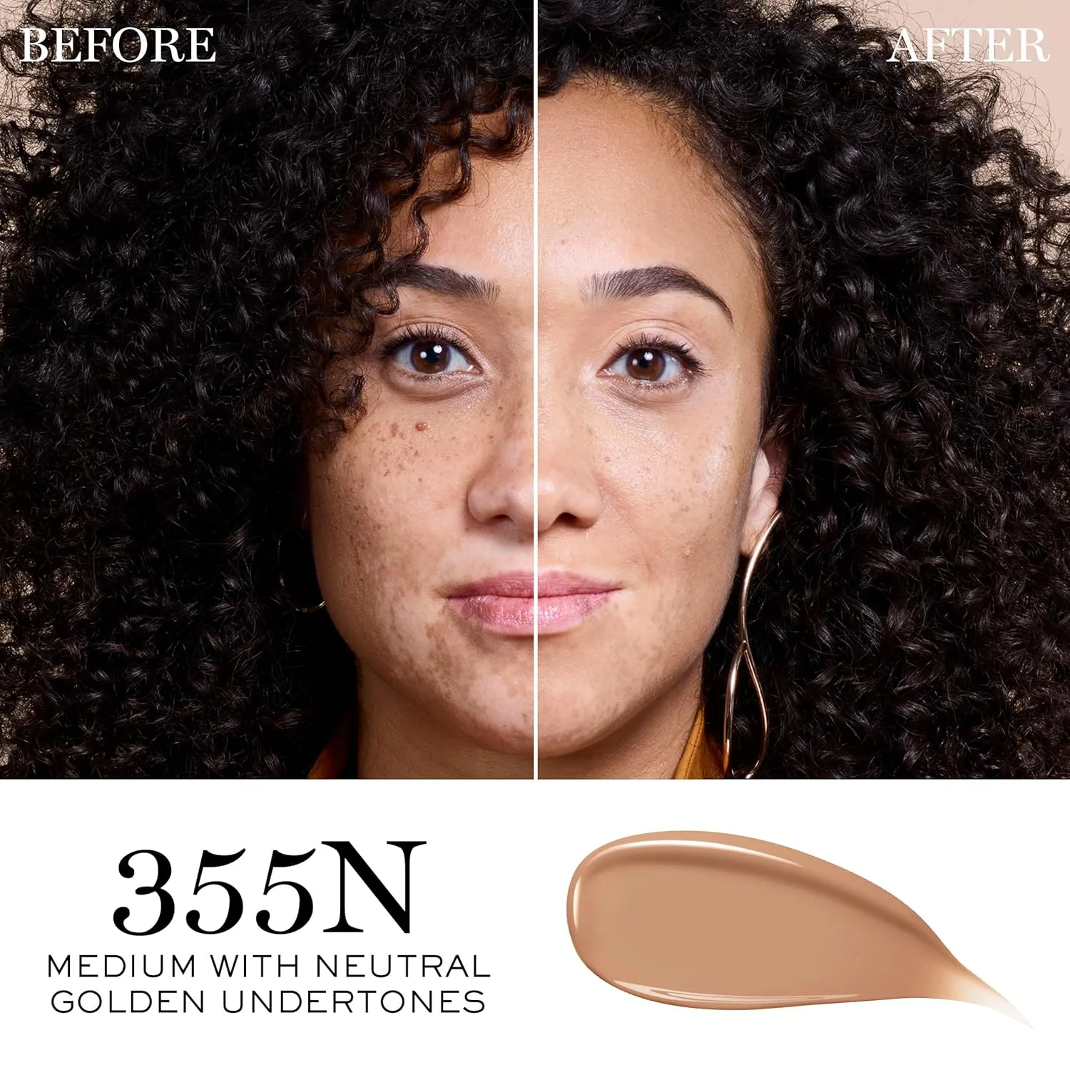 Тональный крем Lancôme Teint Idole Ultra Wear Care & Glow Longwear Foundation с SPF 27, увлажняющий, со средней степенью покрытия, которое можно наслаивать, и сияющим финишем., 355N: medium deep with neutral golden undertones — фото 2