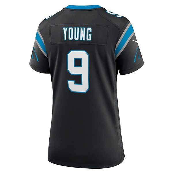 Женская игровая футболка Bryce Young Carolina Panthers черная Nike — фото 4