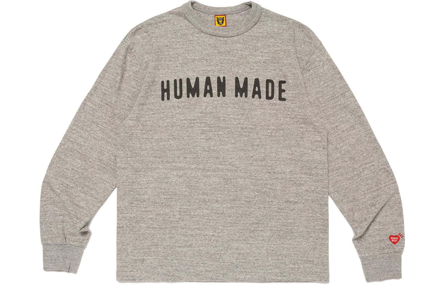 

Толстовка с длинным рукавом с логотипом HUMAN MADE, серый