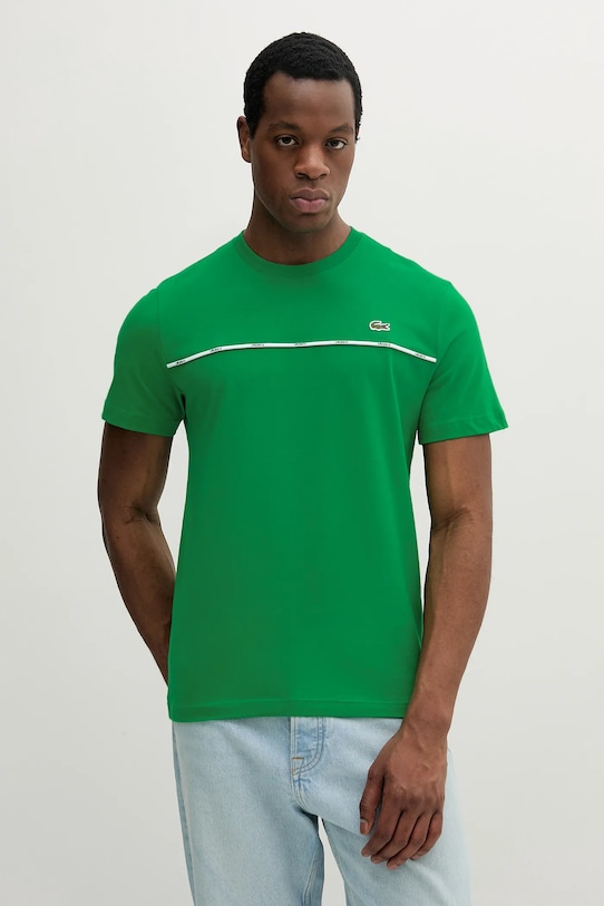 

Хлопковая футболка Lacoste, зеленый
