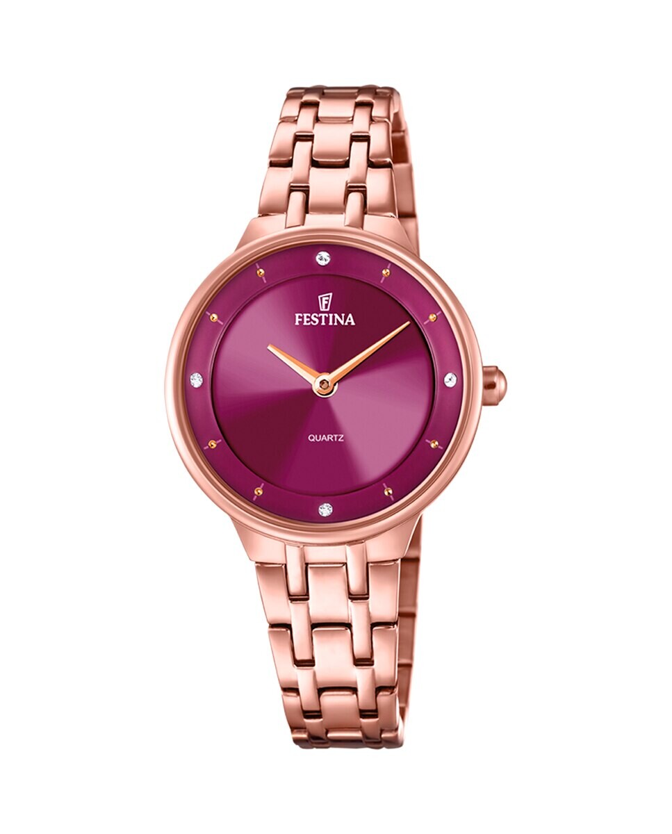 

Женские часы F20602/2 Mademoiselle из розовой стали Festina, розовый