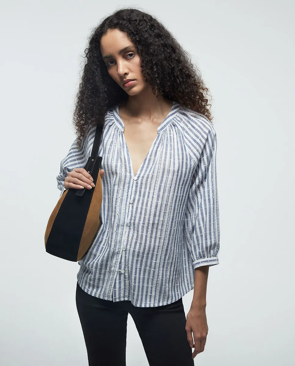 

Блузка с рукавом реглан Sfera, синий