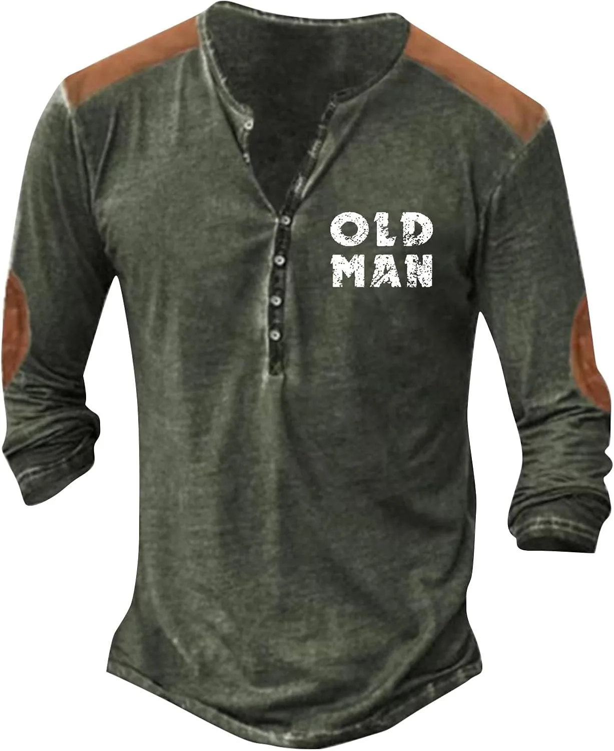 

Мужская весенняя рубашка с длинным рукавом Henley Regular-Fit Casual