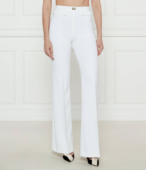 

Брюки Elisabetta Franchi Flare Fit, белый