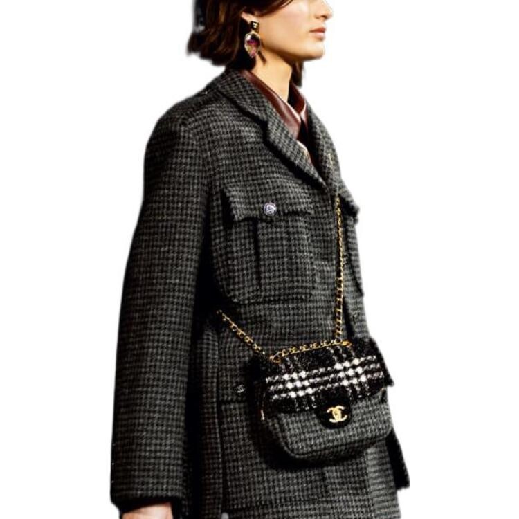 

Пальто женское серое/черное Chanel