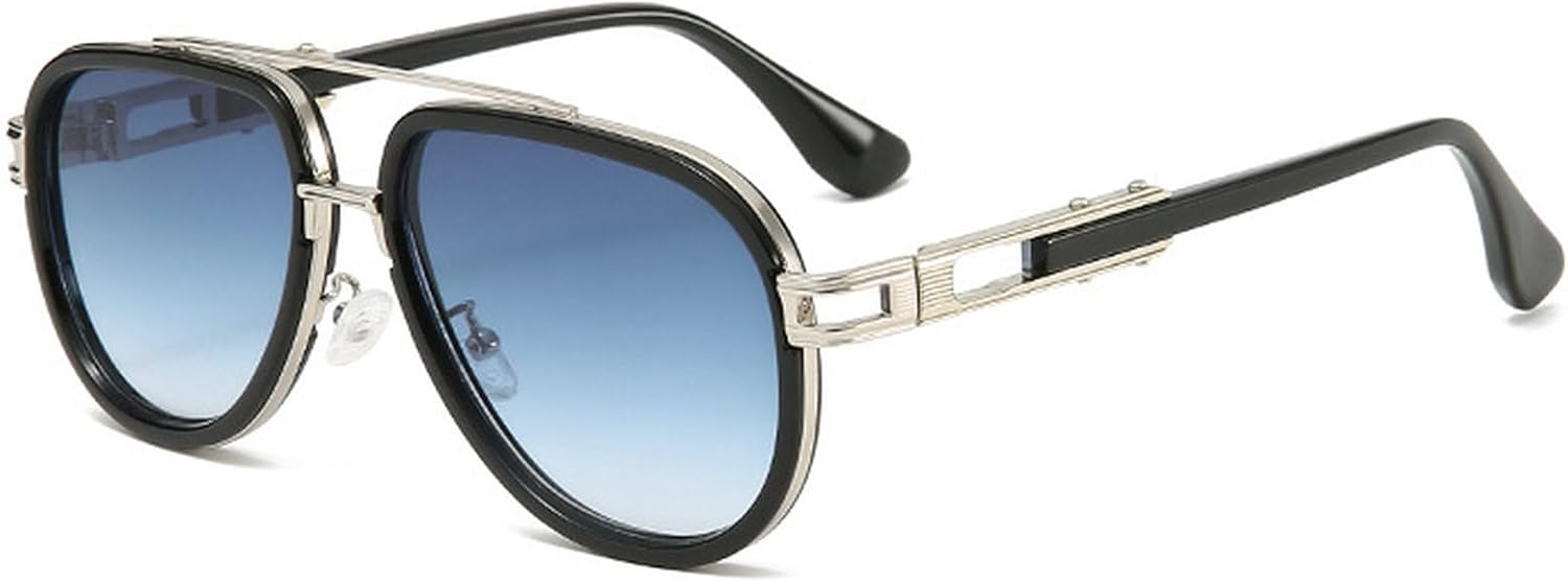 

Ретро золотые солнцезащитные очки-пилот для женщин и мужчин, модель 2025, металлические, увеличенного размера, в стиле 70-х, модные винтажные солнцезащитные очки mincl, C2