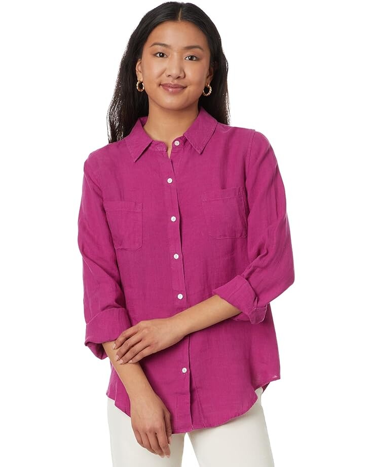 

Рубашка Lilly Pulitzer Sea View Button Down, цвет Mulberry X Mulberry