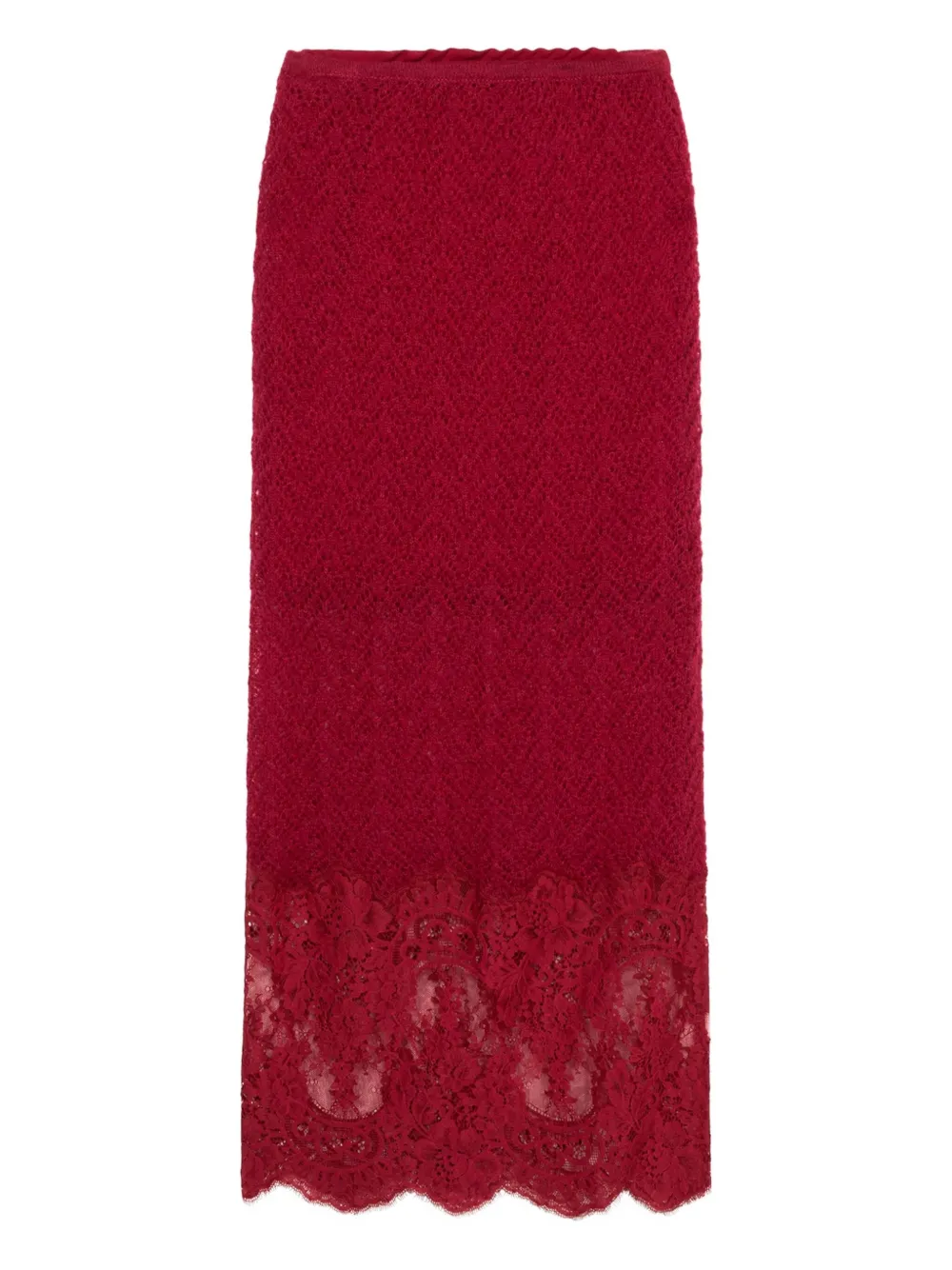 

Кружевная юбка миди BLUMARINE, красный