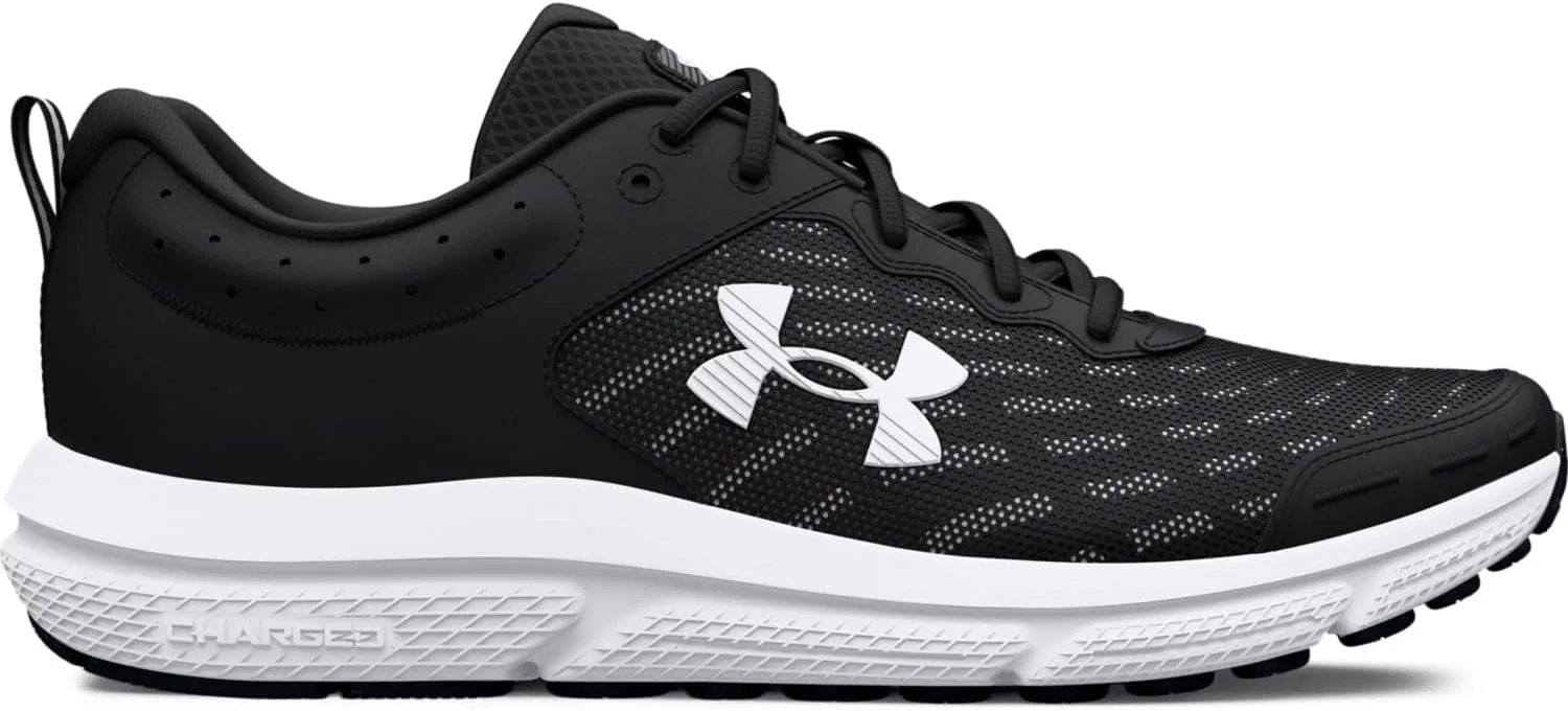 Мужские беговые кроссовки Under Armour Charged Assert 10, Black / White — фото 2