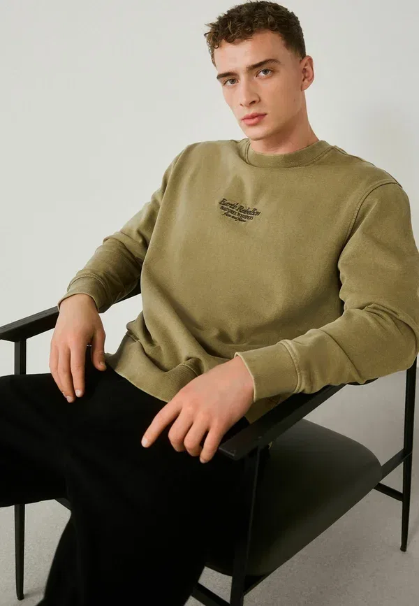 Свитшот Next, Graphic regular fit, цвет хаки — фото 4