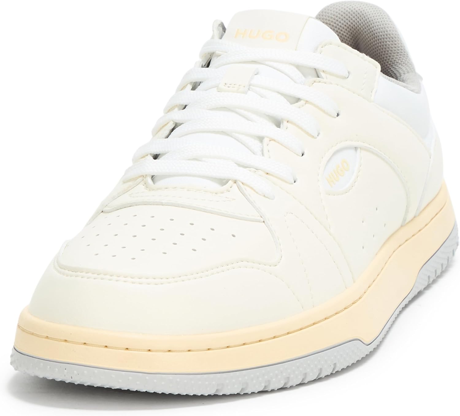 

Кожаные кроссовки Hugo Mens Essential Basket, белый/слоновая кость