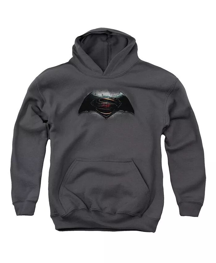 

Толстовка с капюшоном и логотипом для молодежи Batman V Superman, серый