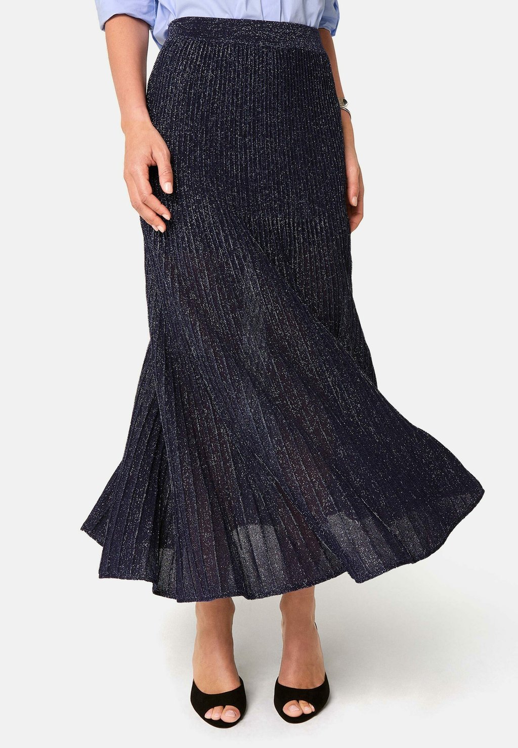 

Юбка макси Pleated skirt Rodier, темно-синий