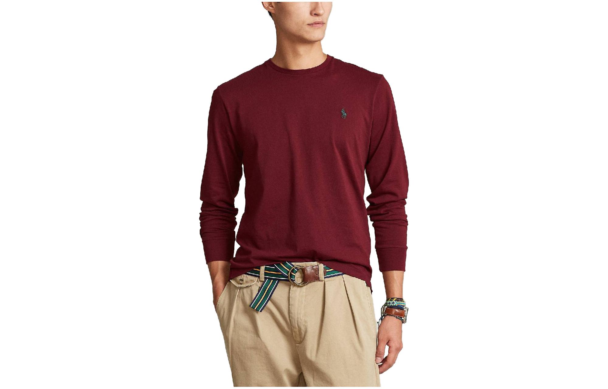 Лонгслив Polo Ralph Lauren Jersey, красный — фото 2