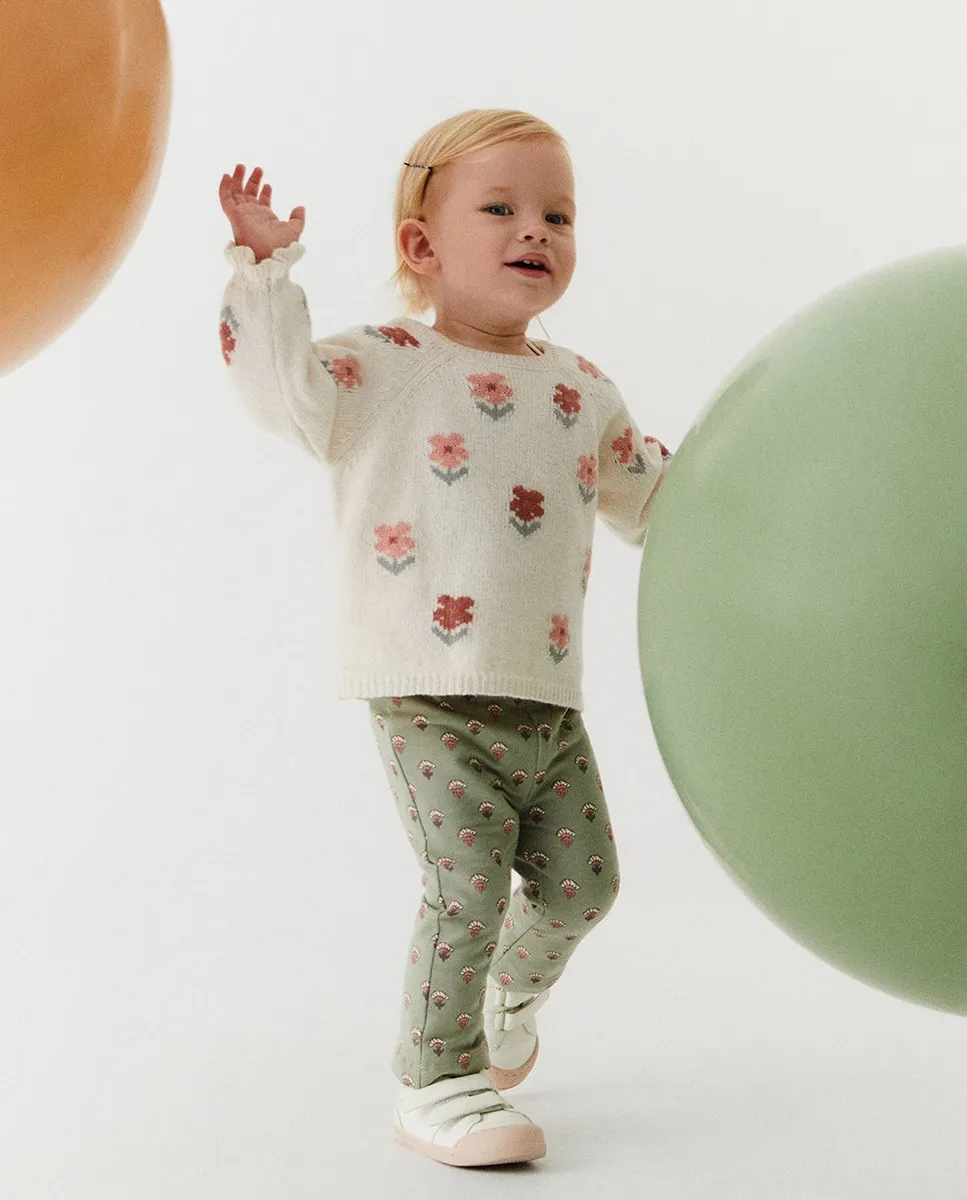 

Расклешенные брюки с рисунком Sfera, хаки