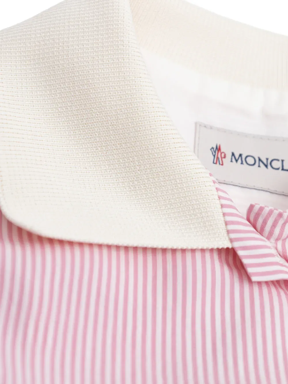 Полосатая блузка с воротником Moncler Enfant, розовый — фото 4