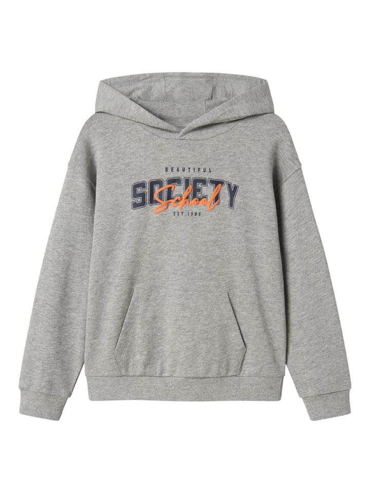 

Толстовка с капюшоном name it, серый меланж