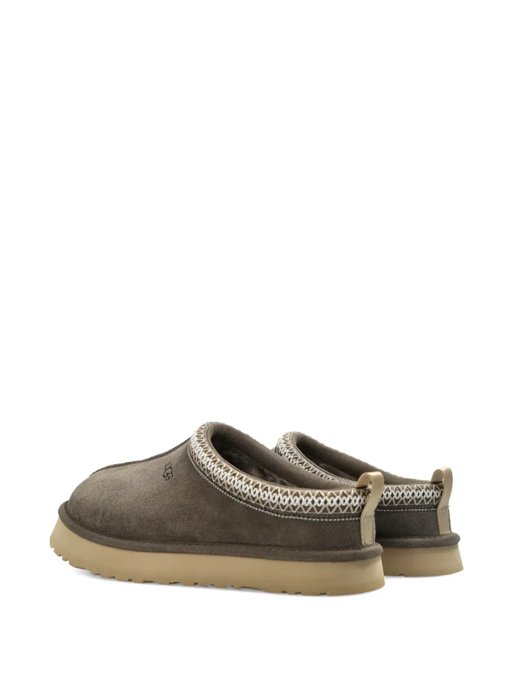 Плетеные замшевые сабо Ugg Kids, коричневый — фото 3