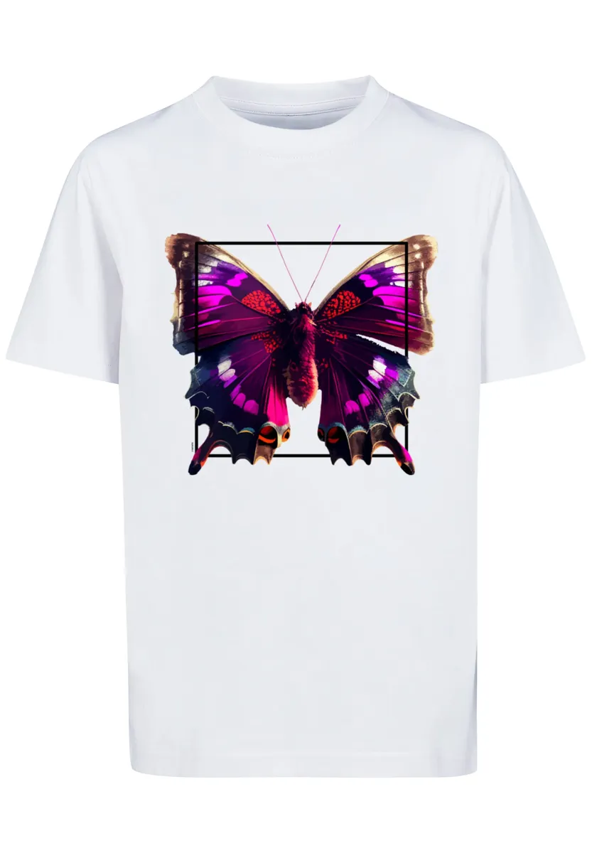 

F4NT4STIC Футболка "Pink Butterfly TEE UNISEX", принт, белый