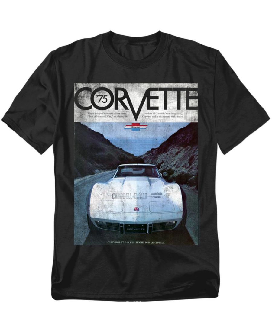 

Мужская футболка с изображением постера Chevy 75 Corvette, Black, Черный, Мужская футболка с изображением постера Chevy 75 Corvette, Black