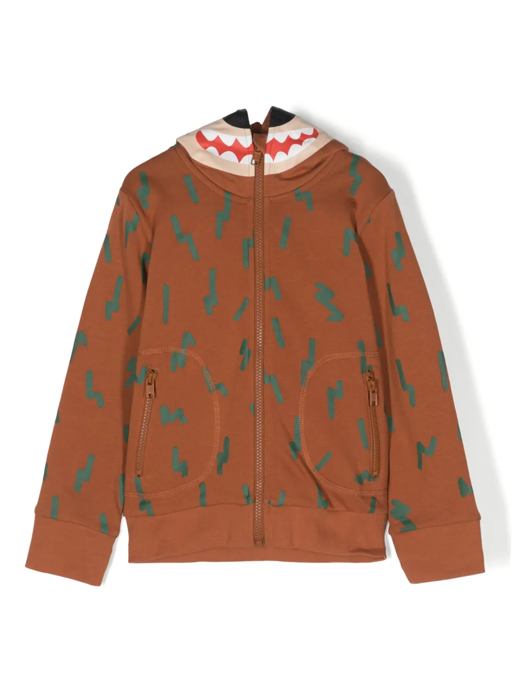 

Худи Grizzly Bear на молнии Stella McCartney Kids, коричневый