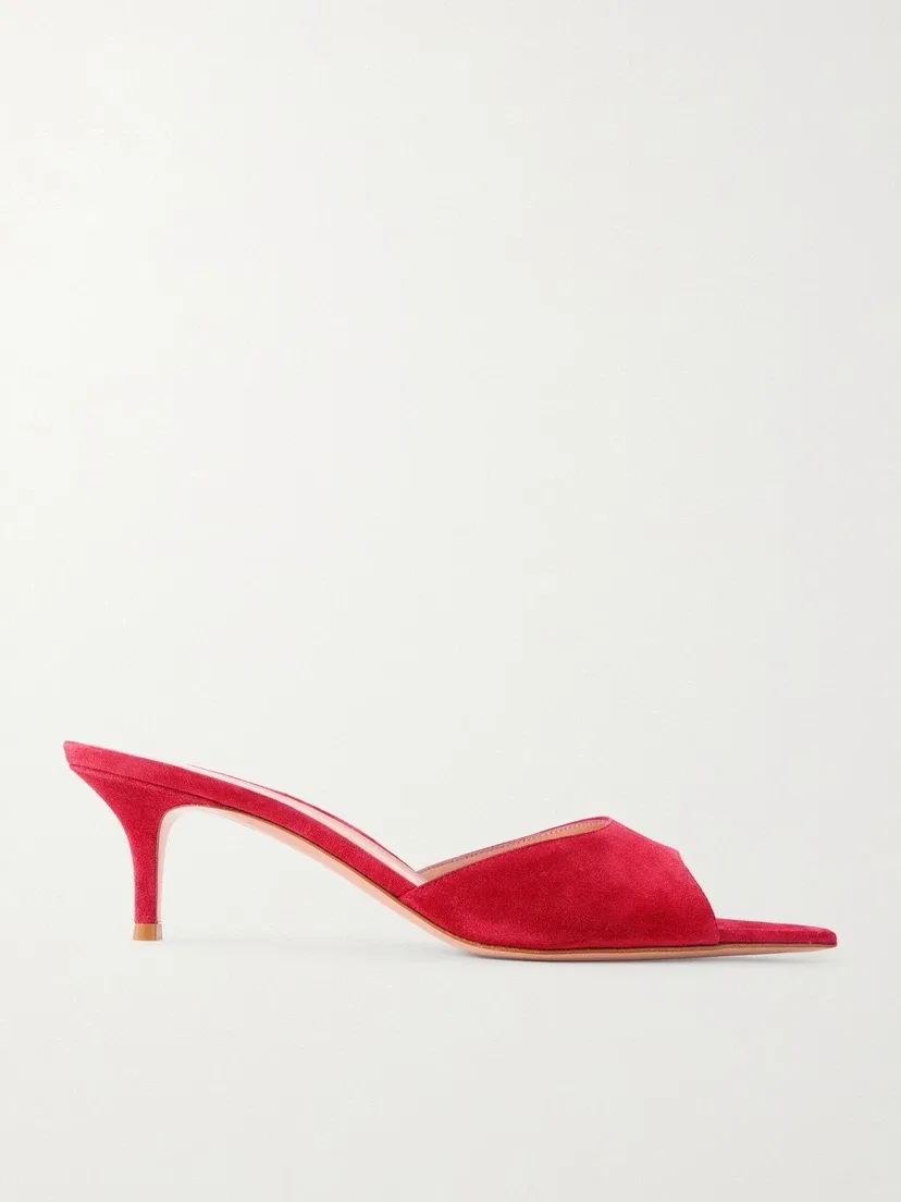 Эль 55 замшевые мюли Gianvito Rossi, розовый