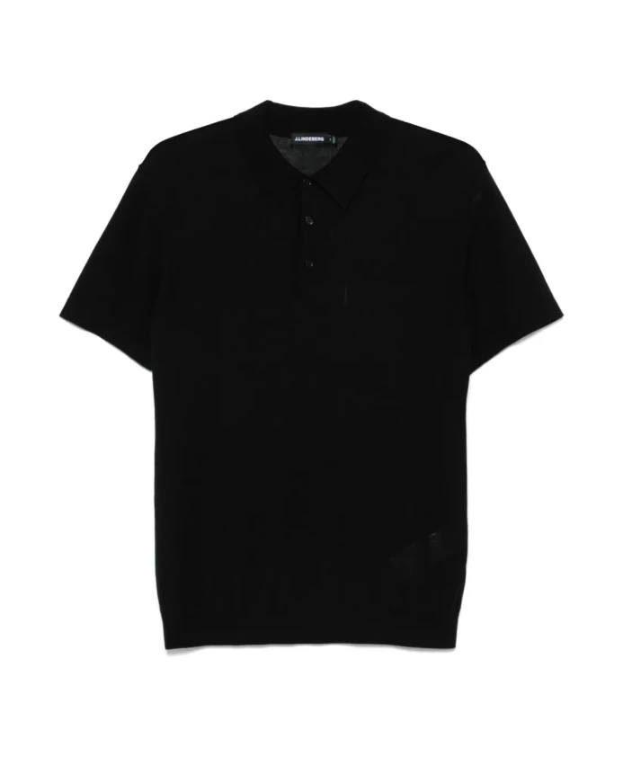 

Черная рубашка-поло с короткими рукавами J.Lindeberg, черный