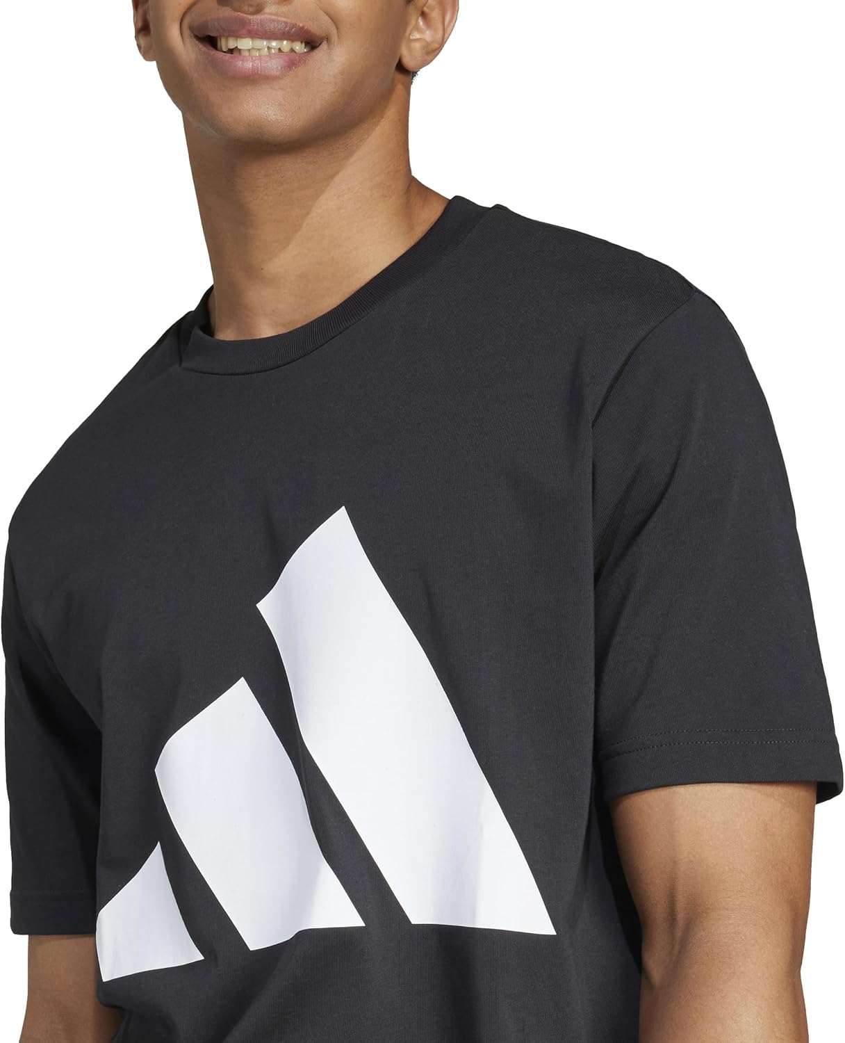 Футболка Adidas ECQ96 Essentials Single Jersey Big Logo с коротким рукавом, черно-белый — фото 4