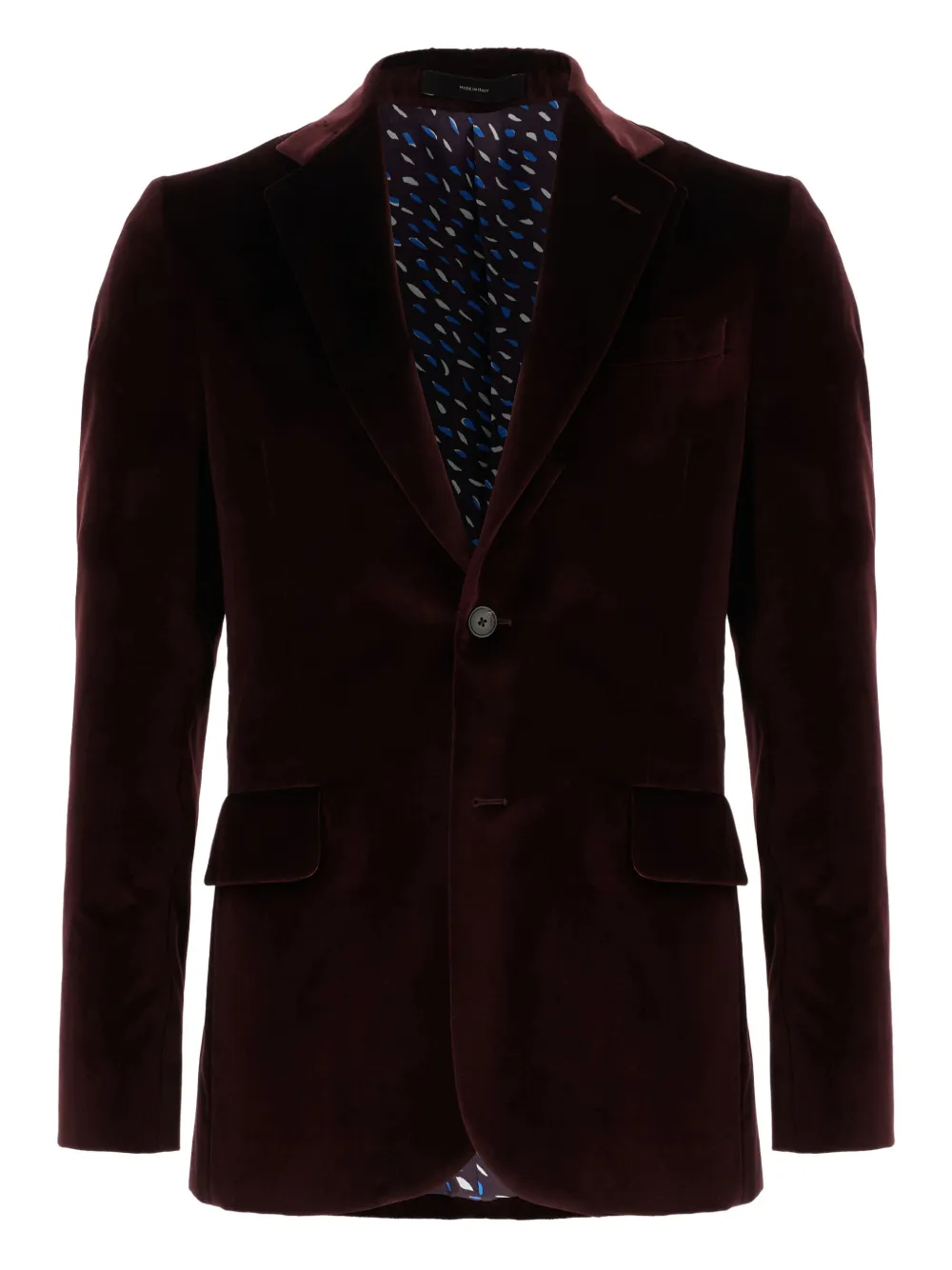 

Бархатный пиджак на двух пуговицах Paul Smith, красный