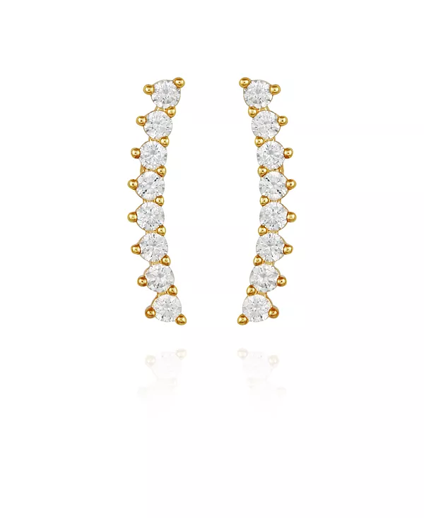 

Серьги-Клаймеры с золотыми кубическими цирконами Vince Camuto, gold-tone