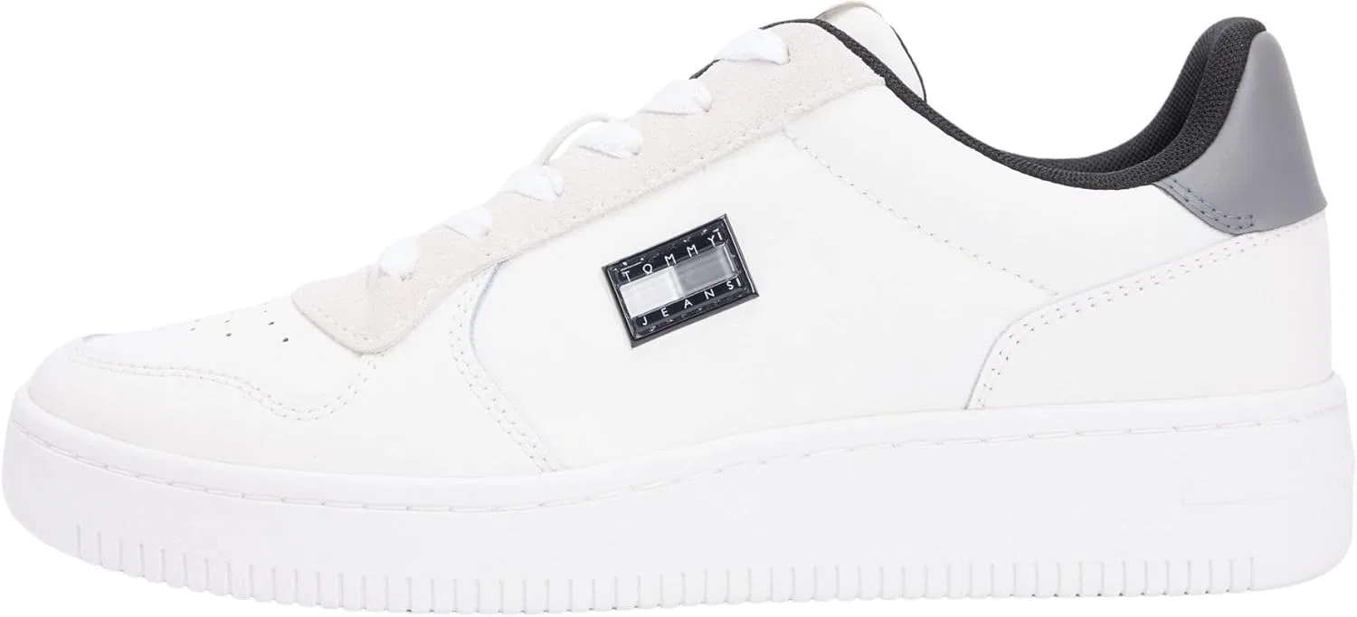 Мужские низкие кроссовки Tommy Jeans TJM Retro Basket Em0em01681, White Ecru Zinc Grey