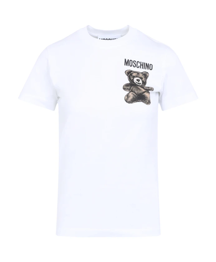 

Белая футболка с уникальным дизайном Moschino, белый