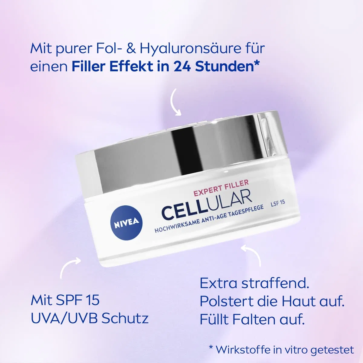 Сыворотка Beiersdorf — Высокоэффективный антивозрастной дневной SPF15 «Cellular Expert Filler» от NIVEA — фото 2