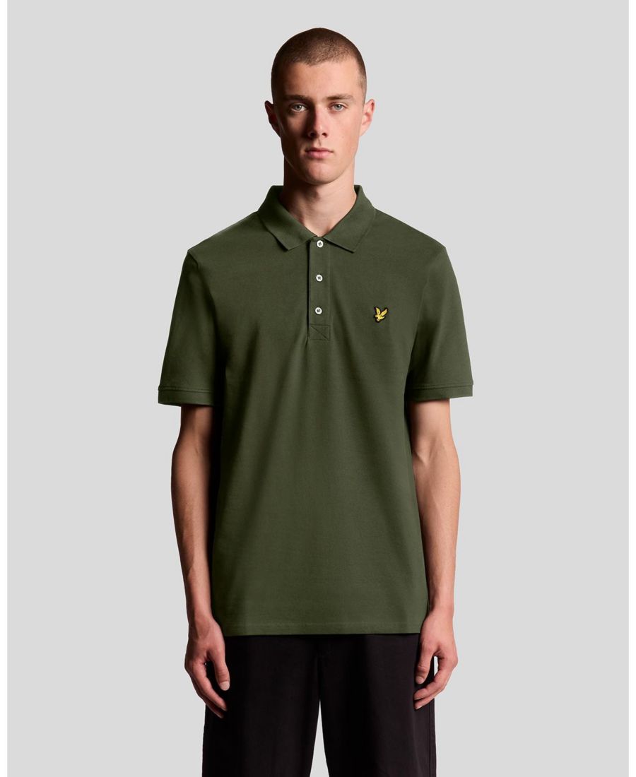 

Мужская однотонная рубашка поло Lyle & Scott, Olive