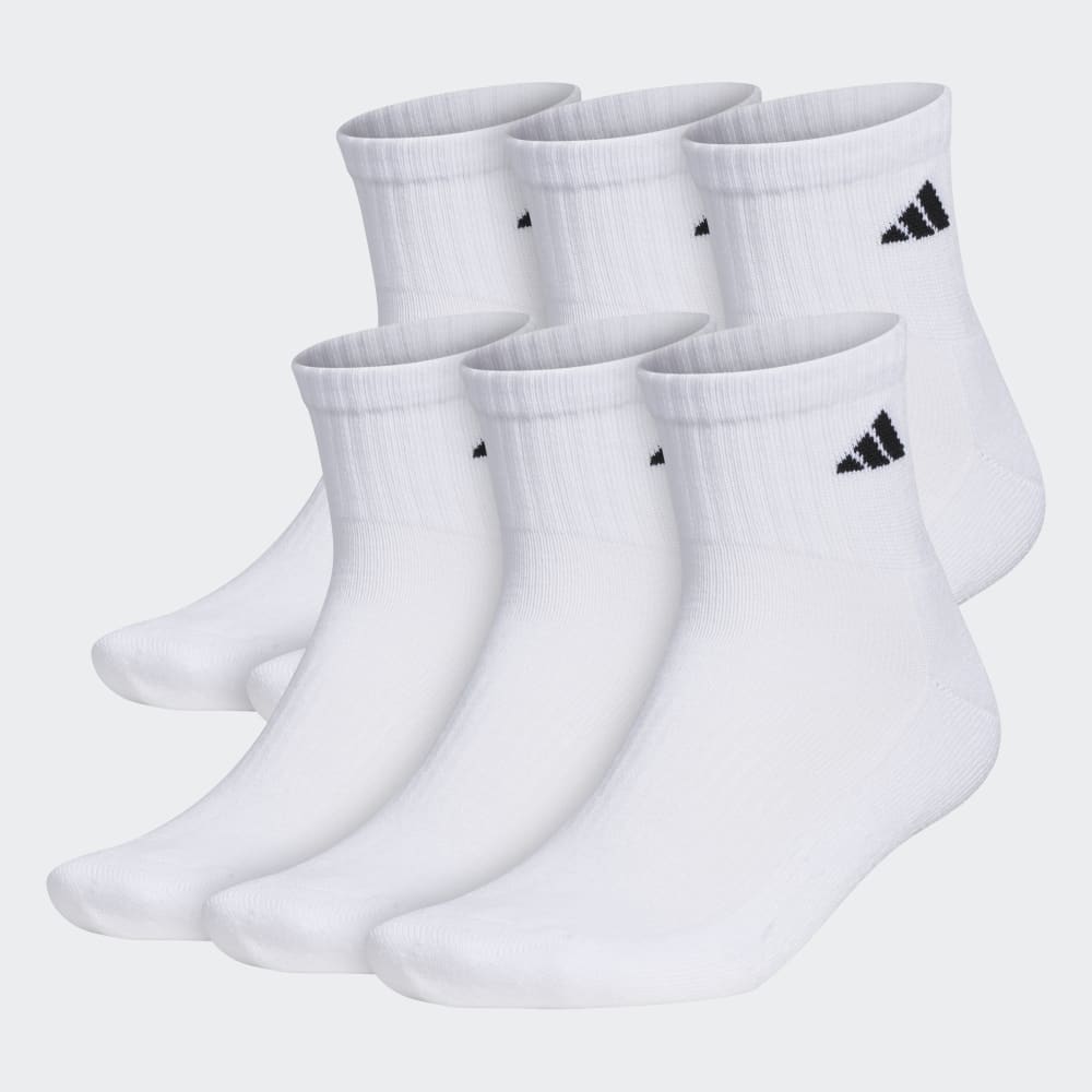 

Носки Adidas Athletic Cushioned Quarter Socks 6 Pairs, белый/черный