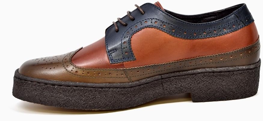 Туфли British Collection Wingtip Low Cut, коричневый/темно-синий — фото 4