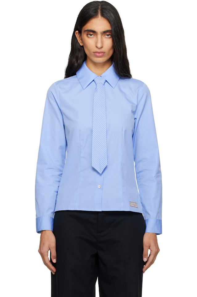 

Sandy Liang Синяя леви рубашка