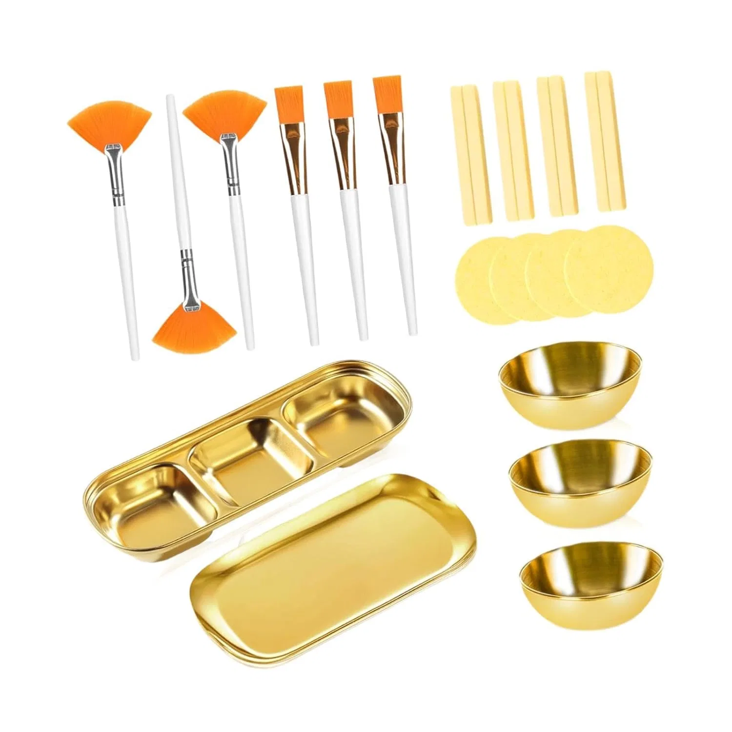 Набор для приготовления масок для лица из 23 предметов ‎Ysxowiui, Gold