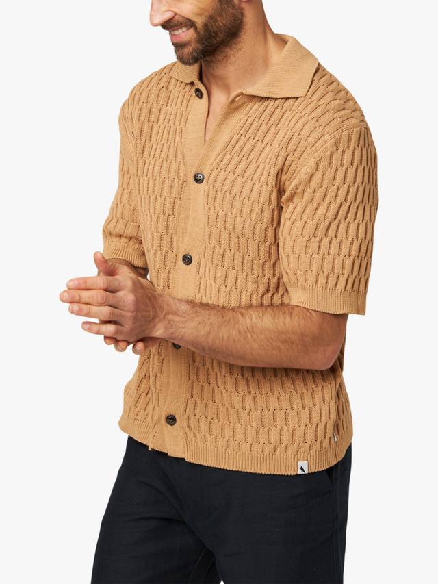 

Футболка Cove с кабельным узором Peregrine, Brown