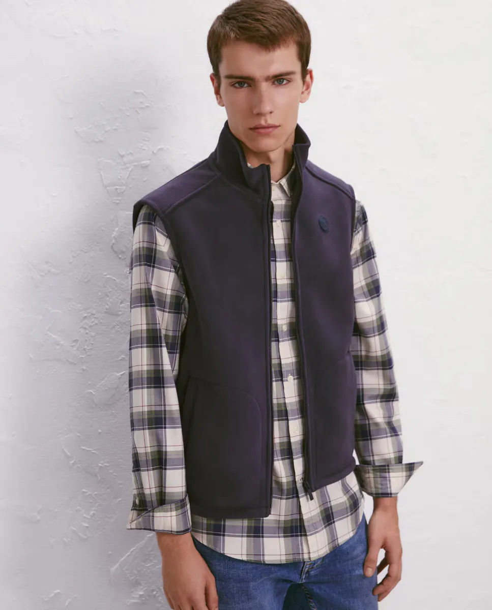 

Флисовый мужской жилет Easy Wear, темно-синий