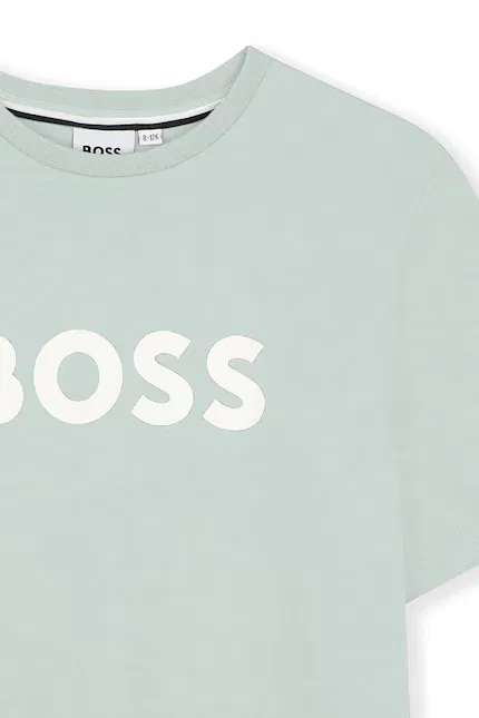 Футболка с принтом BOSS, бирюзовый — фото 3