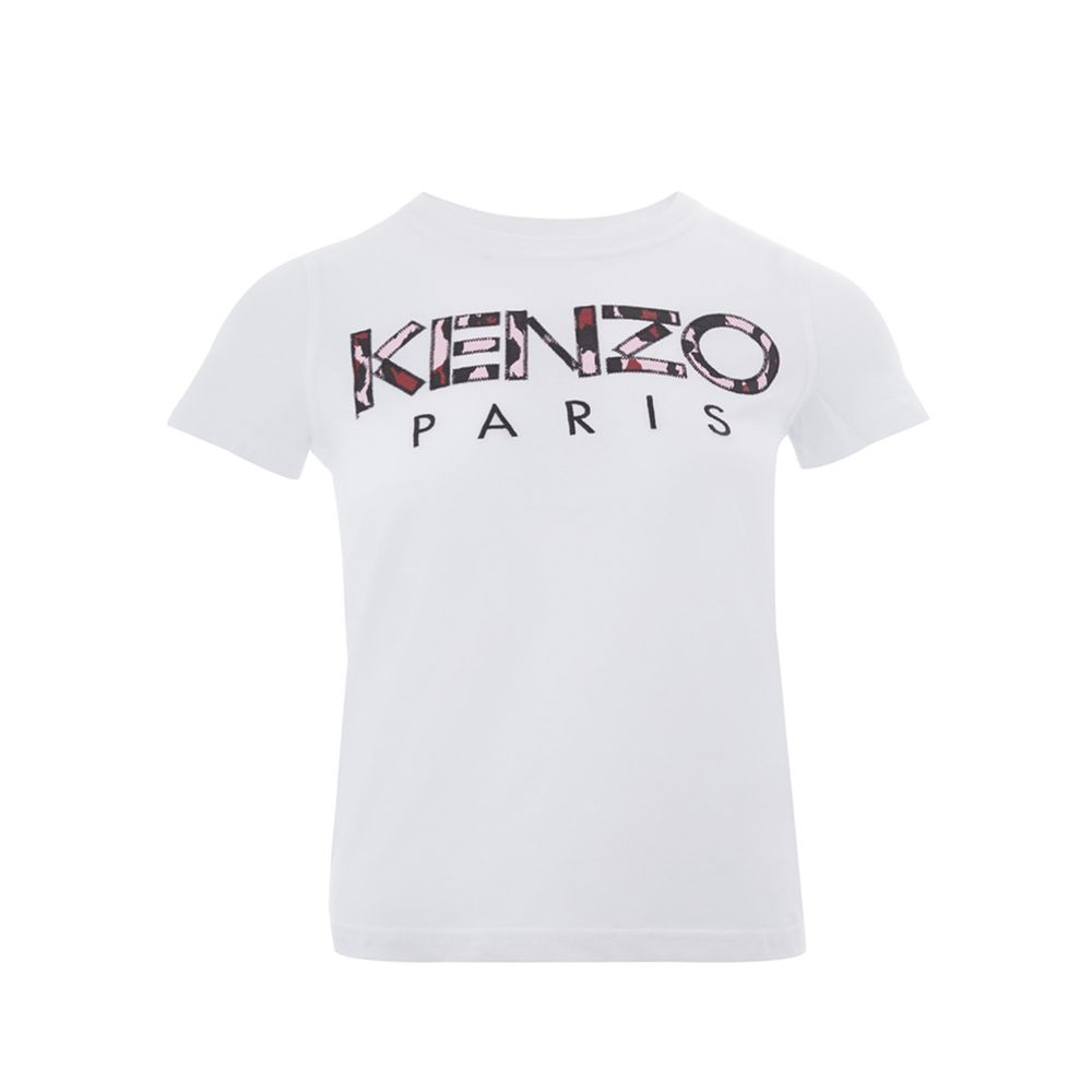 

Элегантная белая хлопковая футболка Kenzo