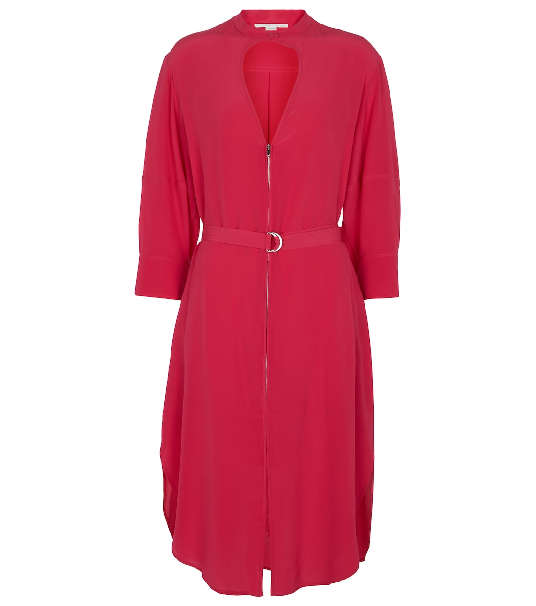Шелковое платье миди Stella McCartney, Hot Pink
