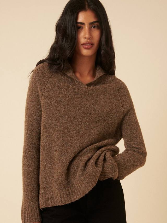 

Джемпер свободного кроя с матросским воротником Nobody's Child, Brown